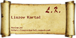 Liszov Kartal névjegykártya